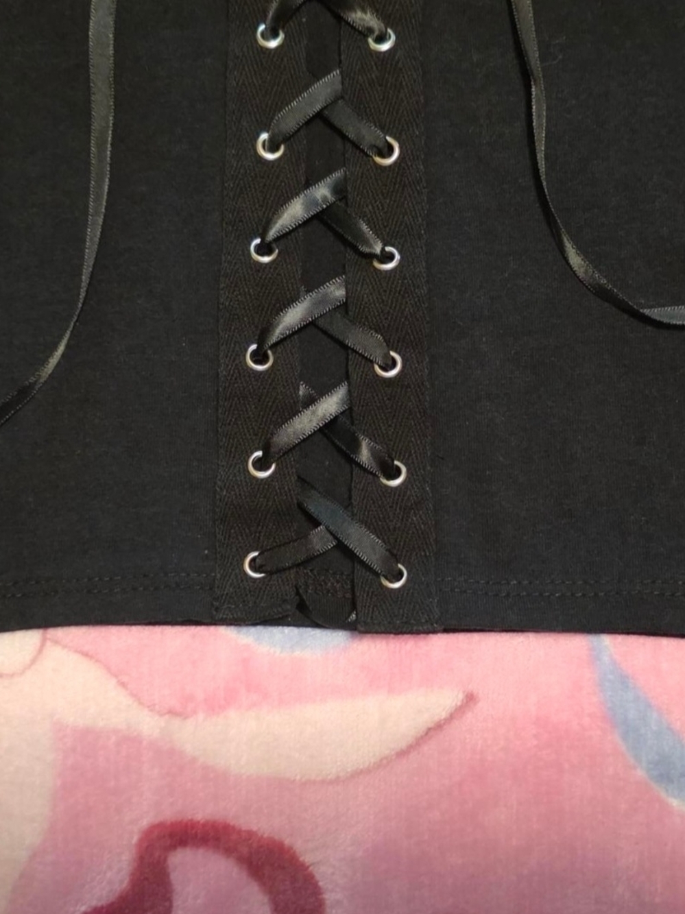 ‼️SOLD ON DEPOP‼️Demi Loon Black Lace Corset Top w/Adjustable Halter Tie Ribbon - Picture 7 of 11